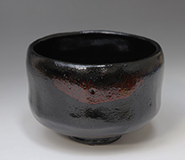 Kuro raku matcha bowl