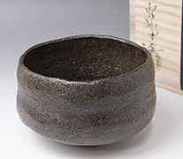 Kuro raku matcha bowl