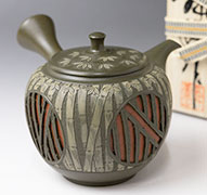 Japanese pottery - Tokonameyaki teapot by Shunen II